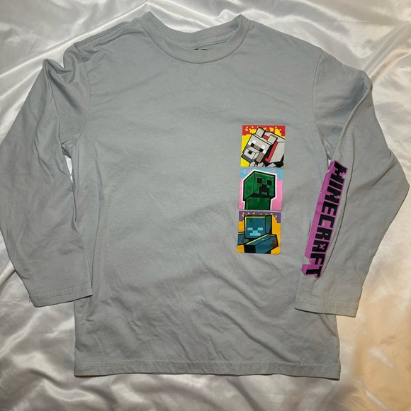 Youth boys bundle 2 long sleeve 1 short Size 8 /youth small 2 Minecraft 1 hooded - Picture 2 of 13